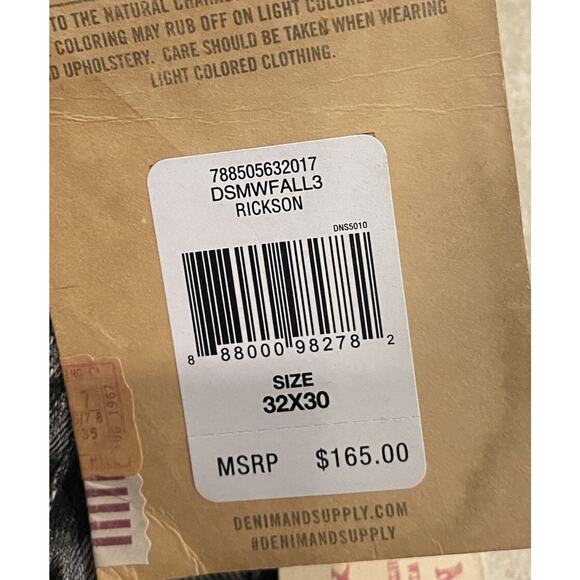 Denim & Supply Ralph Lauren Distressed Raw Black Slim Jeans 32W/30L NEW PAINT - Picture 5 of 5